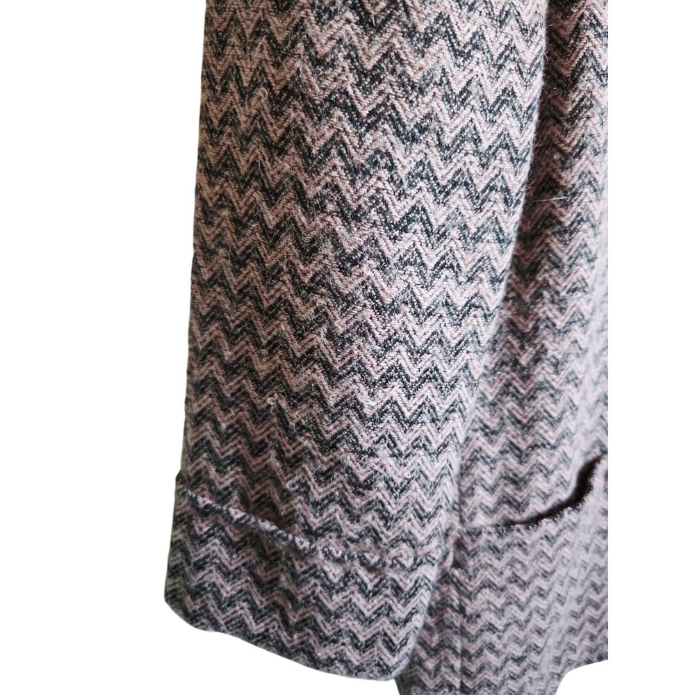 Jaeger 8 Vintage Women's Pink Chevron Blazer Jacket Great Britain Wool‎ Mohair - Picture 7 of 13